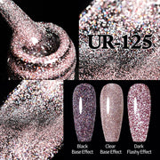 UR SUGAR Sparkling Gel Nail Polish Reflective Glitter Nail Gel Semi Permanent Nail Art Varnish For Manicures Need Base Top Coat 0 DailyAlertDeals Reflective 125  