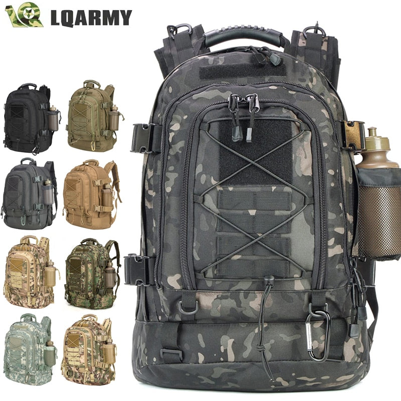60L Military Tactical Backpack Army Molle Assault Rucksack 3P Outdoor Travel Hiking Rucksacks Camping Hunting Climbing Bags 0 DailyAlertDeals   