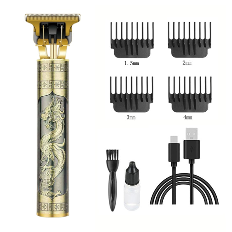 Hair Clipper Electric Clippers New Electric Men Retro T9 Style Buddha Head Carving Oil Head Scissors 18650 Battery Trimmer 0 DailyAlertDeals Metal2.0 dragon  