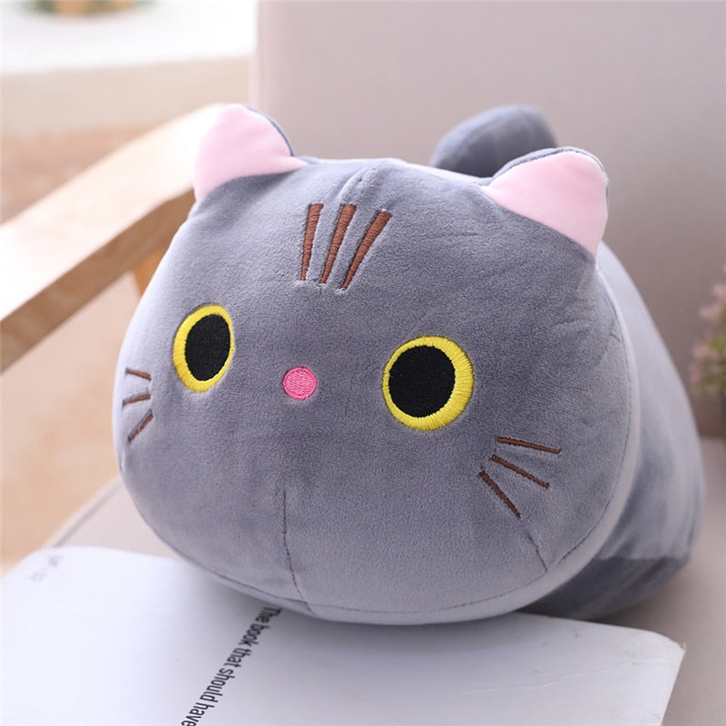 18-28CM Soft Animal Cartoon Pillow Cushion Cute Fat Dog Cat Totoro Penguin Pig Frog Plush Toy Stuffed Lovely kids Birthyday Gift 0 DailyAlertDeals 25cm grey  
