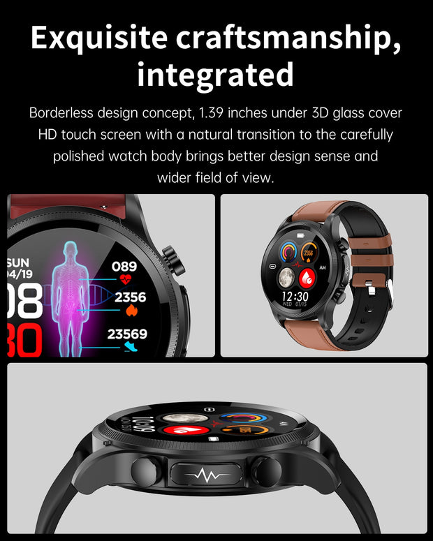 New ECG+PPG Smart Watch Men and Women with Health Fitness Tracker monitoring Sport Smartwatch ECG+PPG Smart Watch DailyAlertDeals   