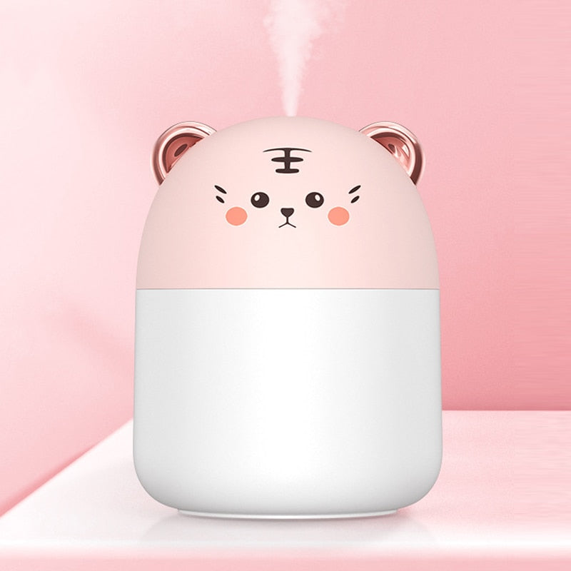 New Desktop Humidifier With Colorful Atmosphere Light 250ml Capacity Cold Mist Aroma Diffuser Home Bedroom Humidifier Purifies 0 DailyAlertDeals Clear 3  