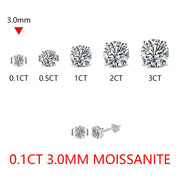 ATTAGEMS 2 Carat 8.0mm D Color Moissanite Stud Earrings For Women Top Quality 100% 925 Sterling Silver Sparkling Wedding Jewelry 0 DailyAlertDeals 0.1CT VVSI1 3.0mm China No Certificate 925