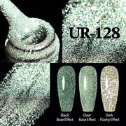 UR SUGAR Sparkling Gel Nail Polish Reflective Glitter Nail Gel Semi Permanent Nail Art Varnish For Manicures Need Base Top Coat 0 DailyAlertDeals Reflective 128  