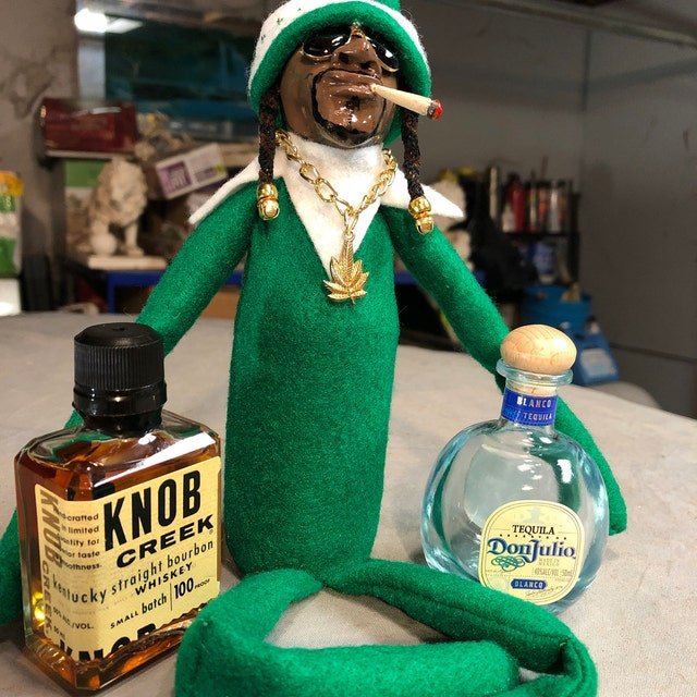 Snoop on a Stoop Christmas Elf Doll Snoop Dog Elf on the Shelf New Year Christmas Gift Toy 2022 Snoop on a Stoop elf doll DailyAlertDeals   