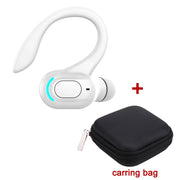 Noise Cancelling Sports Wireless Business Headphones Headset Waterproof Hanging Single Ear Earbuds Bluetooth 5.2 Earphone 0 DailyAlertDeals White with bag China 