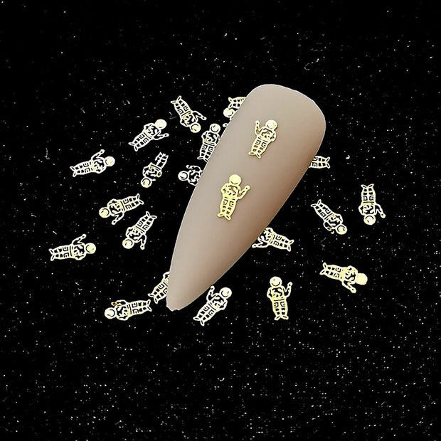 100Pcs/Lot Gold Metal Nail Decals Ultra-thin Flakes Nail Bling Rhinestone Cute 3D Nail Art Decorations Charm Nail Art Rivets 0 DailyAlertDeals 785  