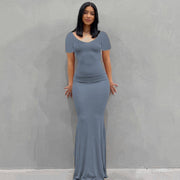 Summer Sexy Bodycon Satin Slip Sleeveless Backless Maxi Dress for Women Birthday Party Clubwear Outfits Maxi Dress for women DailyAlertDeals   