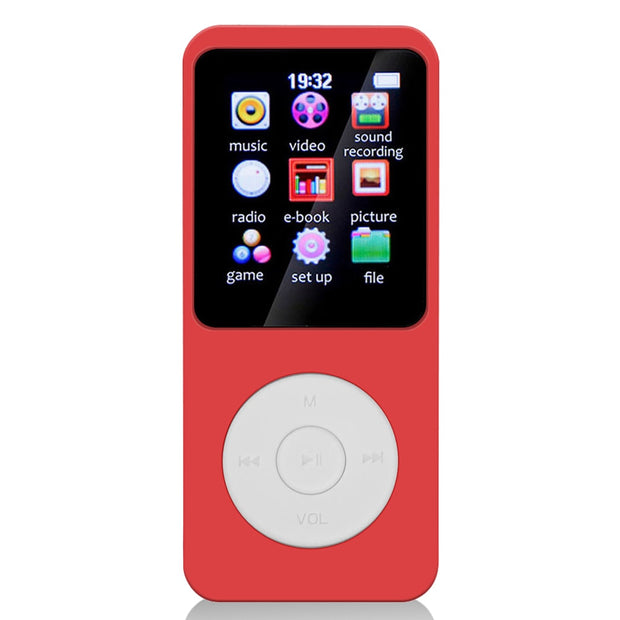 Mini Bluetooth E-book Sports MP3 MP4 FM Radio Student Music Players Portable 1.8 inch Color Screen Mp4 Player 0 DailyAlertDeals China Red 