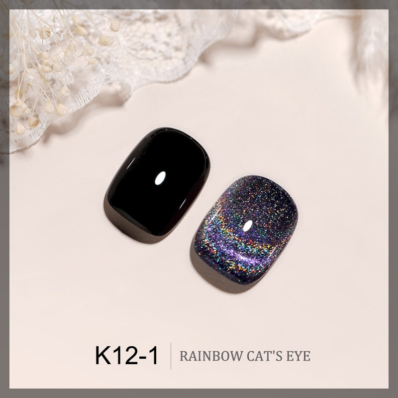 SKVP Gel Nail Polish Cat Eye Gel Semi Permanent Uv Varnish Gel Nail Art 8ML Glitter Effect Off Nail Polish Gel For Nails Design nail polish DailyAlertDeals K-12-1(V29)  