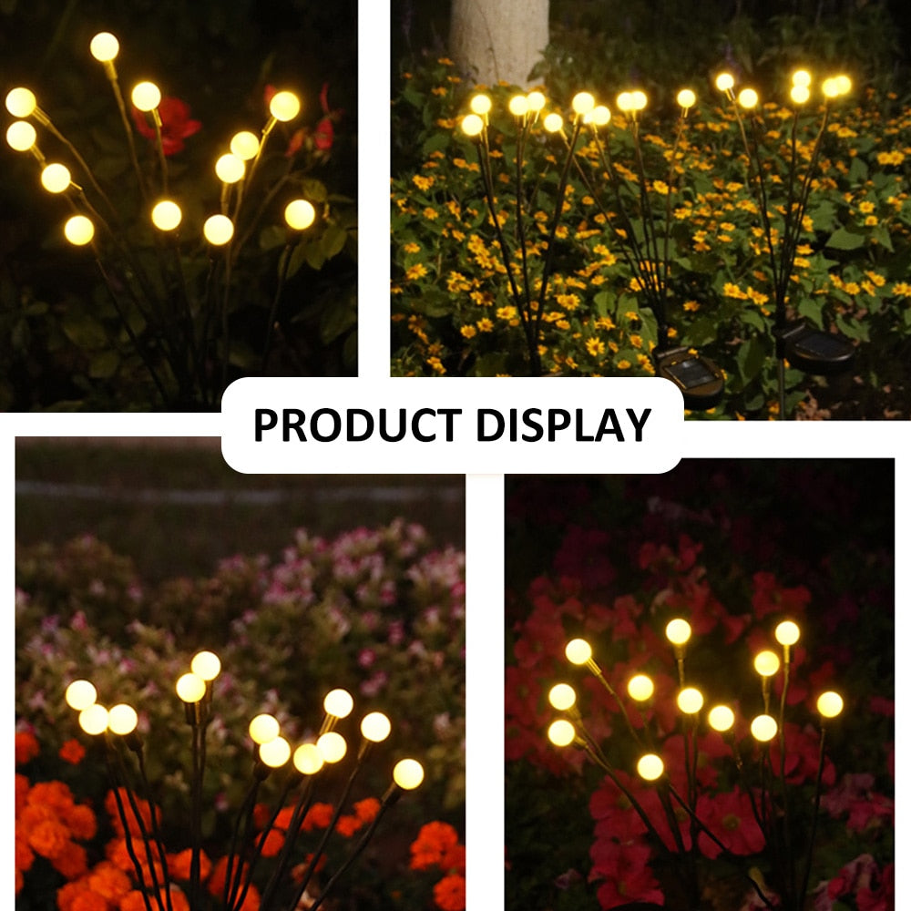 Solar LED Light Outdoor Waterproof Garden Sunlight Powered Landscape Lights Firefly Garden Lights Lawn Garden Decor Solar Light Home & Garden DailyAlertDeals   