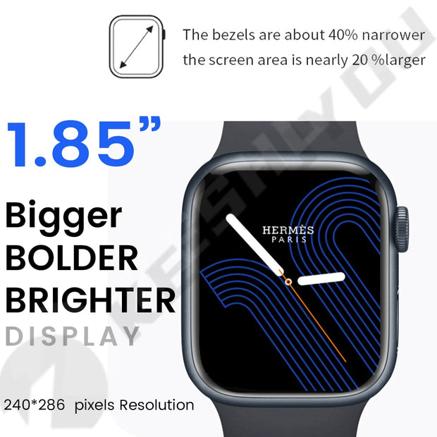 Watch 8 Max Smart Watch Men Answer Call 1.85 NFC Wireless Charging Sport Tracker Women Smartwatch Gift For Apple Phone PK IWO 27 smart watch DailyAlertDeals   