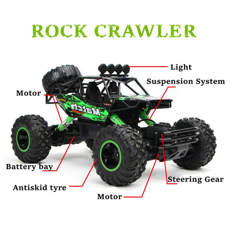 ZWN 1:12 / 1:16 4WD RC Car With Led Lights 2.4G Radio Remote Control Cars Buggy Off-Road Control Trucks Boys Toys for Children RC Car for fun DailyAlertDeals   