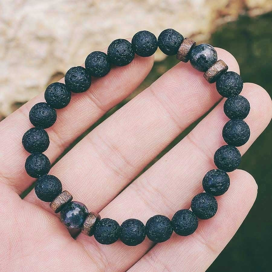 Men Bracelet Natural Moonstone Bead Tibetan Buddha Bracelet chakra Lava Stone Diffuser Bracelets Men Jewelry gift 0 DailyAlertDeals   