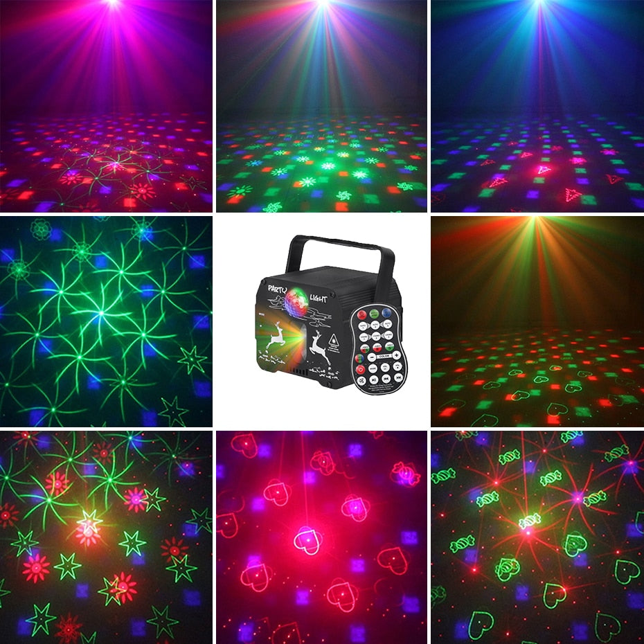 ALIEN RGB Mini DJ Disco Laser Light Projector USB Rechargeable LED UV Sound Strobe Stage Effect Wedding Xmas Holiday Party Lamp 0 DailyAlertDeals   