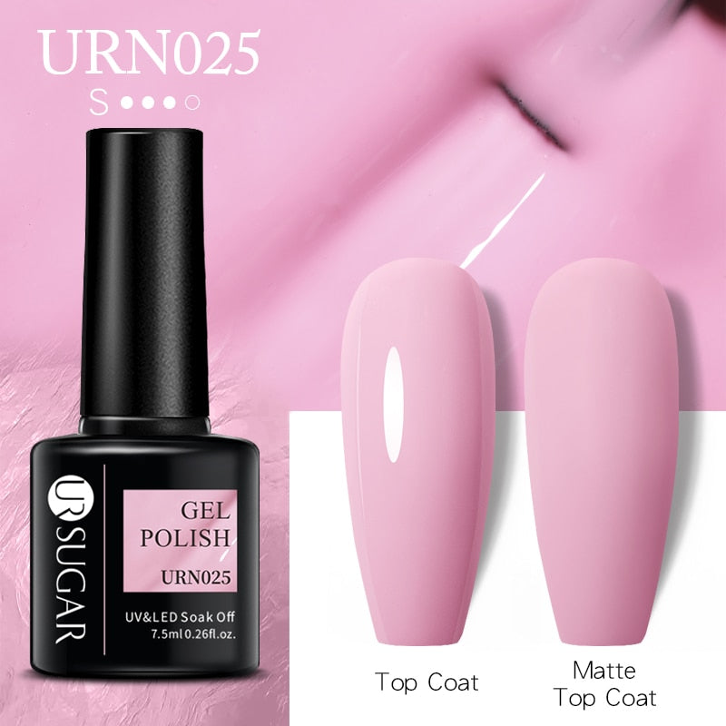 UR SUGAR 7.5ml Dark Purple Gel Nail Polish Soak Off UV LED Semi Permanent Gel Varnishes Manicure Nails Art Matte Top Coat Needed nail polish DailyAlertDeals URN025  