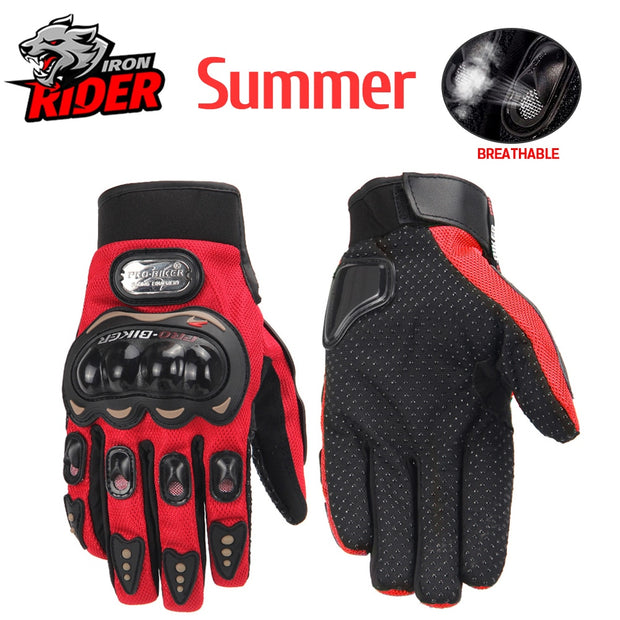Motorcycle Gloves Windproof Waterproof Guantes Moto Men Motorbike Riding Gloves Touch Screen Moto Motocross Gloves Winter Motorbike Riding Gloves DailyAlertDeals Summer MCS-01C Red M China