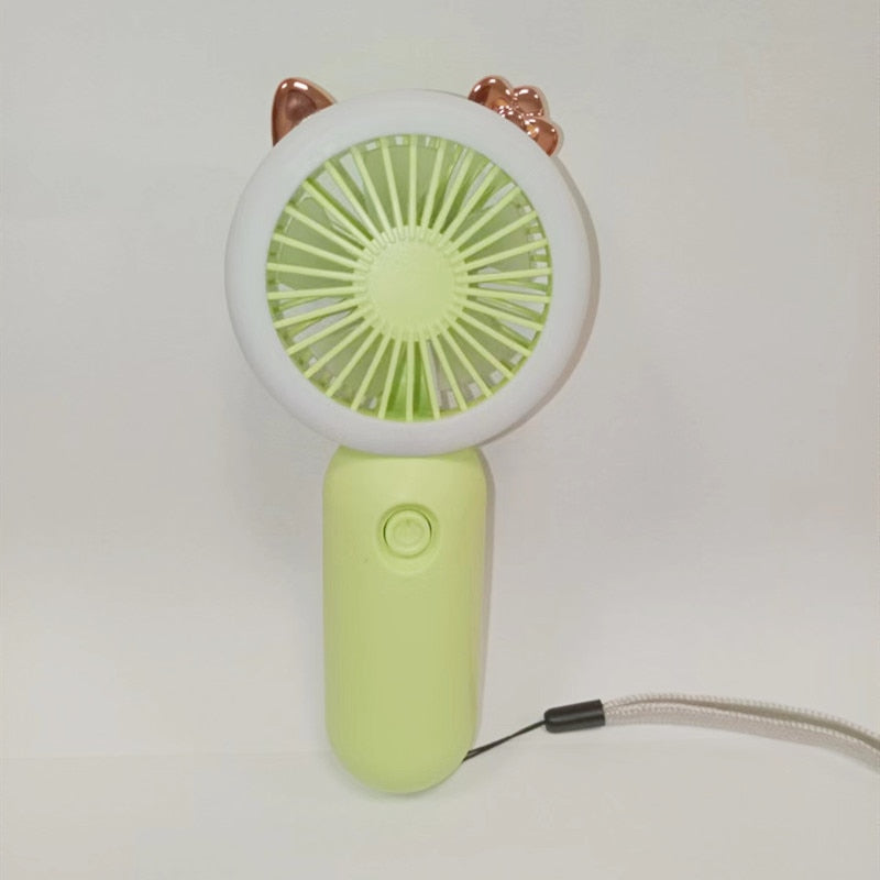 Handheld Pocket Fans USB Charging Lazy Fan Desktop Mini Fan Portable Dormitory Home Gift Student Outdoor Travel Mini Fan Portable Mini Fan DailyAlertDeals green  