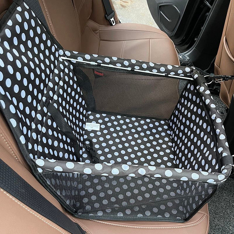 CAWAYI KENNEL Travel Dog Car Seat Cover Folding Hammock Pet Carriers 0 DailyAlertDeals Black Dot 40x30x25cm China