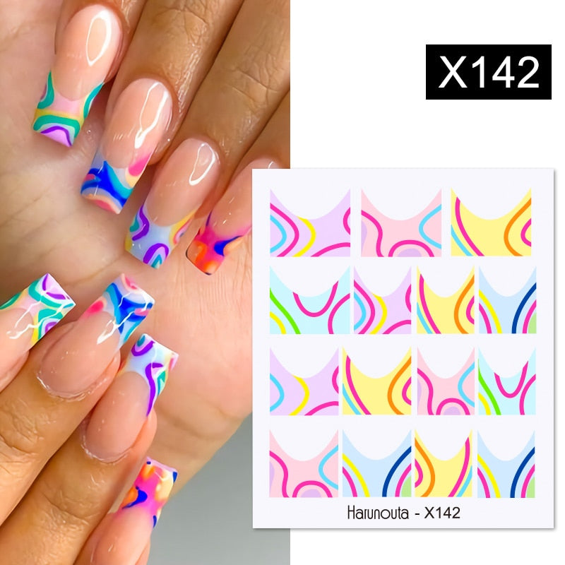 Harunouta 1Pc Spring Water Nail Decal And Sticker Flower Leaf Tree Green Simple Summer Slider For Manicuring Nail Art Watermark 0 DailyAlertDeals