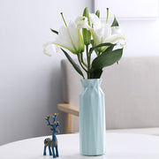 Nordic Style Flower Vase Living Room Decoration Ornaments Modern Origami Plastic Vases Pot for Flower Arrangements Home Decor ornaments DailyAlertDeals B-Blue  