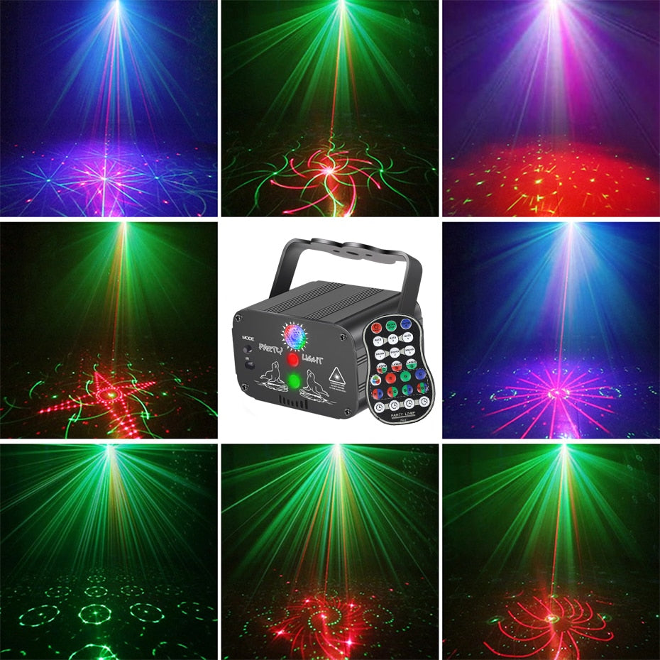 ALIEN RGB Mini DJ Disco Laser Light Projector USB Rechargeable LED UV Sound Strobe Stage Effect Wedding Xmas Holiday Party Lamp 0 DailyAlertDeals   