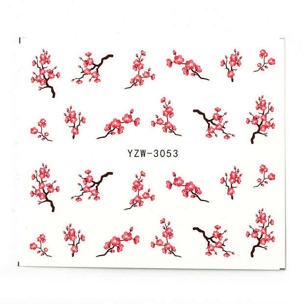 1Pcs Water Nail Decal and Sticker Flower Leaf Tree Green Simple Summer DIY Slider for Manicure Nail Art Watermark Manicure Decor Nail Sticker DailyAlertDeals HB920  