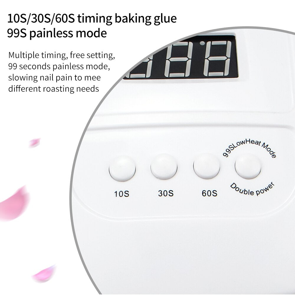 LED Nail Lamp for Gel Nail UV Lamp for Manicure Drying Gel Nail Polish With LCD Nail Dryer 3 Timing Nail Art Lamp Manicure Care Tool DailyAlertDeals   