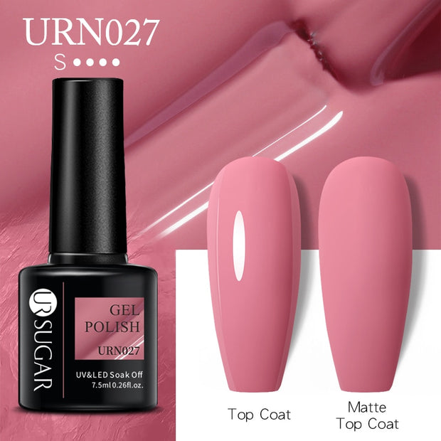 UR SUGAR 7.5ml Dark Purple Gel Nail Polish Soak Off UV LED Semi Permanent Gel Varnishes Manicure Nails Art Matte Top Coat Needed nail polish DailyAlertDeals URN027  