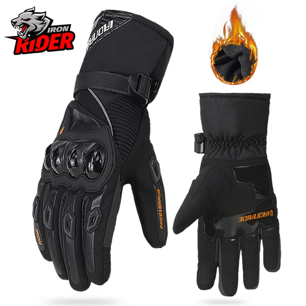 Motorcycle Gloves Windproof Waterproof Guantes Moto Men Motorbike Riding Gloves Touch Screen Moto Motocross Gloves Winter Motorbike Riding Gloves DailyAlertDeals WN-01 Black Gloves M China