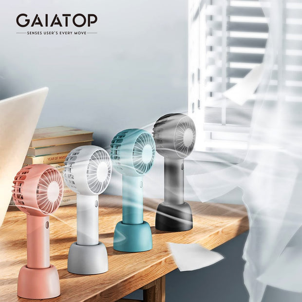 Mini Portable Fan Handheld USB Charging Fan Cooling Electric Fan 3 Speed Adjustment Powerful Dual Motor Outdoor Travel Mini Portable Fan DailyAlertDeals   