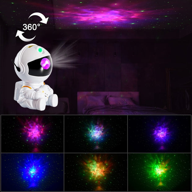 2022 NEW Astronaut Projector Starry Sky Galaxy Stars Projector Night Light LED Lamp for Bedroom Room Decor Decorative Nightlights astronaut galaxy projector DailyAlertDeals   