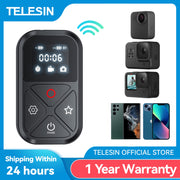 TELESIN 80M Bluetooth Remote Control For GoPro Hero 11 10 9 8 Max 11 Mini With Wrist Strap For Smart Phone Gopro Accessories Bluetooth Remote Control DailyAlertDeals   