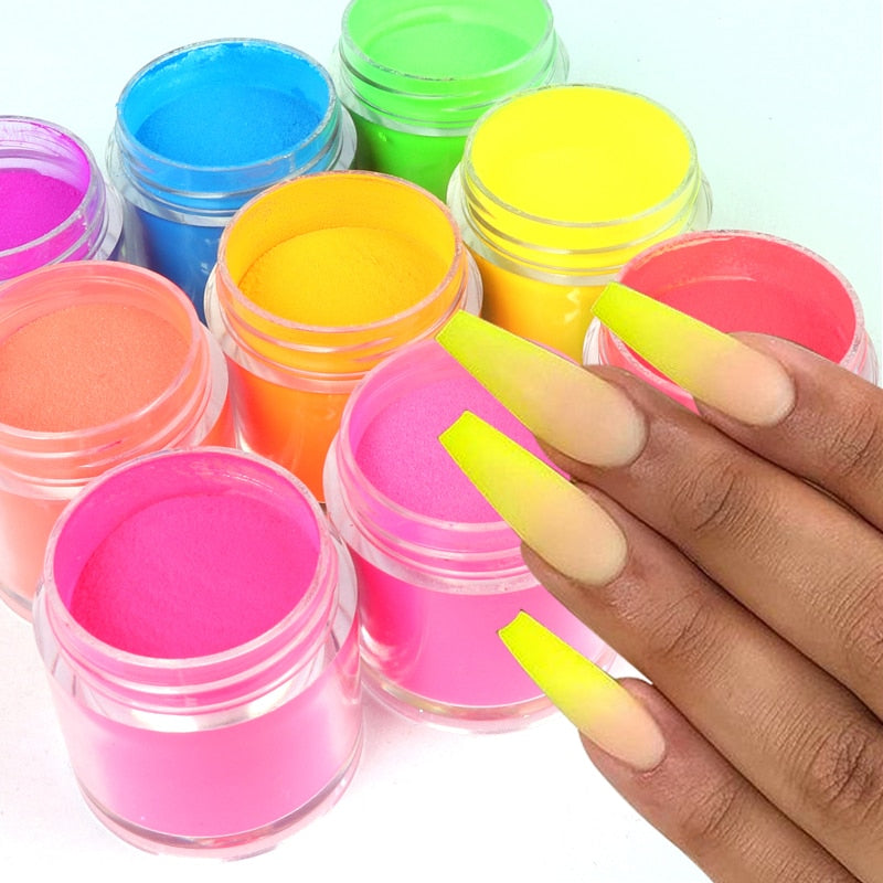 3 Pcs Neon Acrylic Powder Kit For Nail Art Decoration Nail Extension Crystal Polymer Pigment Dust Nail Supplies For Professionals Nails Carving Polymer for Nail DailyAlertDeals   