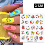 Harunouta Butterfly Flower Design Leaves Nail Water Decals Color Wave Geometric Line Charms Sliders Decoration Tips For Nail Art 0 DailyAlertDeals X138  