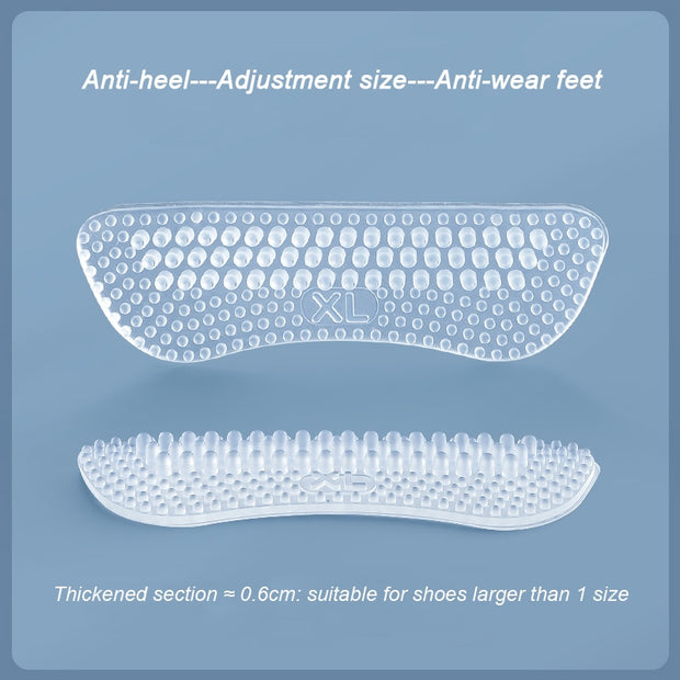 Upgrade Silicone Heel Stickers Heels Grips for Women Men Anti Slip Heel Cushions Non-Slip Inserts Pads Foot Heel Care Protector 0 DailyAlertDeals XL-Transparent China 