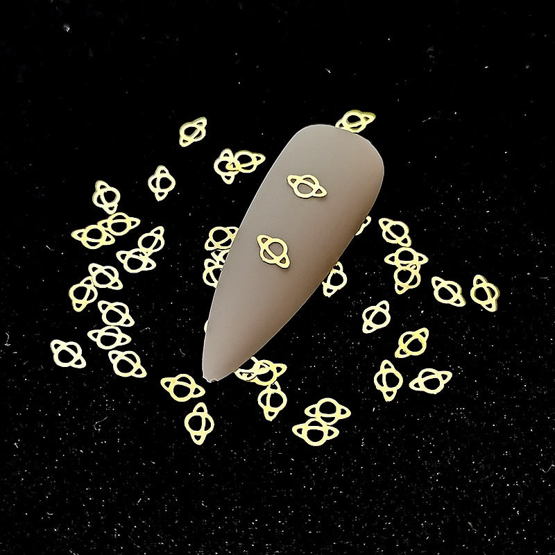 100Pcs/Lot Gold Metal Nail Decals Ultra-thin Flakes Nail Bling Rhinestone Cute 3D Nail Art Decorations Charm Nail Art Rivets 0 DailyAlertDeals 783  