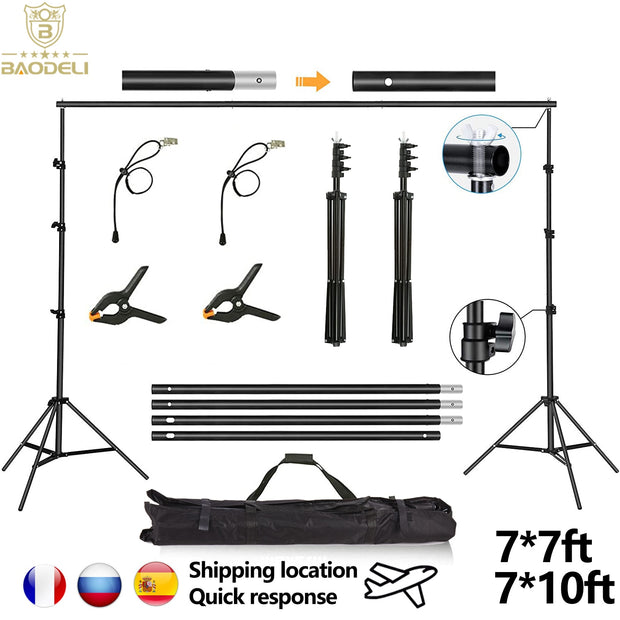 Photography Studio Backdrop Stand Photo Video Studio Background Stand Backdrop Support System Kit Scenery Shelf Frame Light Kit Background Stand DailyAlertDeals   