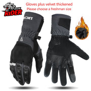 Motorcycle Gloves Windproof Waterproof Guantes Moto Men Motorbike Riding Gloves Touch Screen Moto Motocross Gloves Winter Motorbike Riding Gloves DailyAlertDeals SU07-Grey Gloves M China