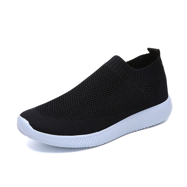 Rimocy Plus Size 46 Breathable Mesh Platform Sneakers Women Slip on Soft Ladies Casual Running Shoes Woman Knit Sock Shoes Flats  DailyAlertDeals 831black 35 