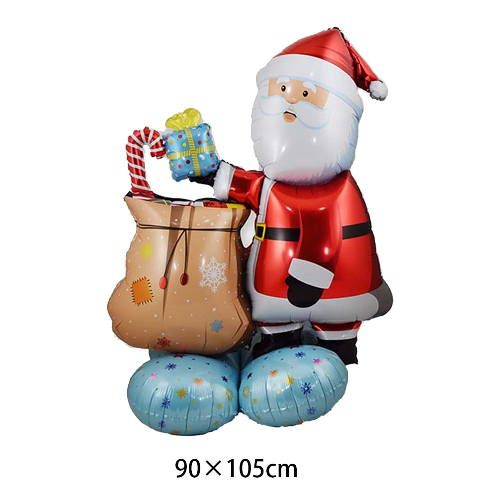 1pc Jumbo Gingerbread Man Foil Balloons Christmas Balloon Xmas Helium Foil Balloon Christmas Party Supplies New Year Decoration Balloons DailyAlertDeals Rose Red As pitures show 