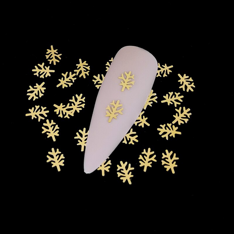 100Pcs/Lot Gold Metal Nail Decals Ultra-thin Flakes Nail Bling Rhinestone Cute 3D Nail Art Decorations Charm Nail Art Rivets 0 DailyAlertDeals 810  