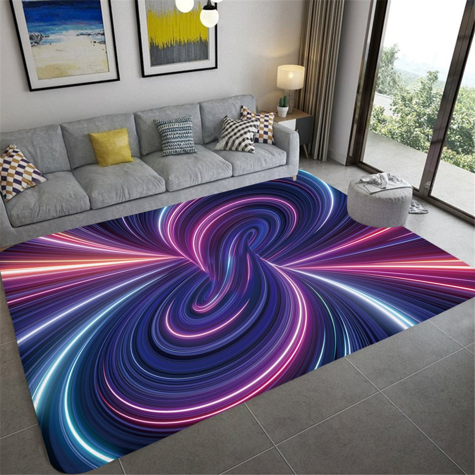 3D Vortex Illusion Carpet Entrance Door Floor Mat Abstract Geometric Optical Doormat Non-slip Floor Mat Living Room Decor Rug Carpets & Rugs DailyAlertDeals 10 50x80cm 20x31 inch 