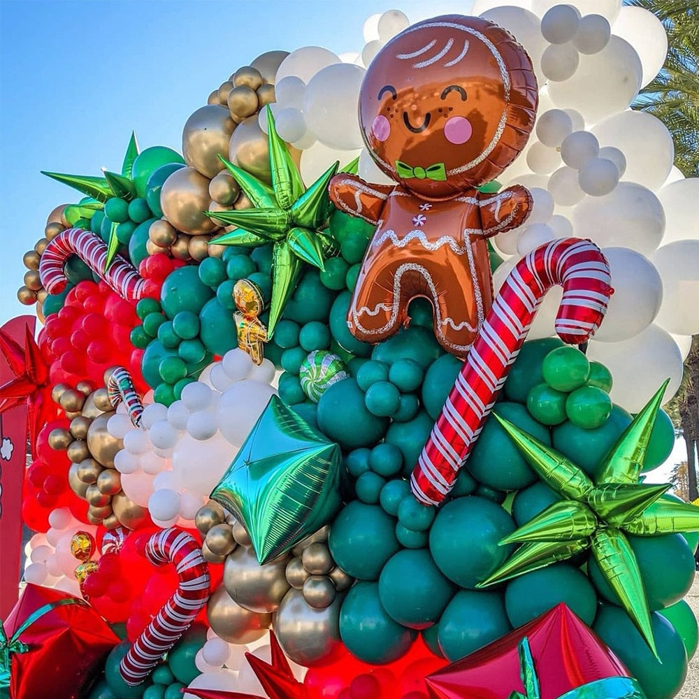 1pc Jumbo Gingerbread Man Foil Balloons Christmas Balloon Xmas Helium Foil Balloon Christmas Party Supplies New Year Decoration Balloons DailyAlertDeals   