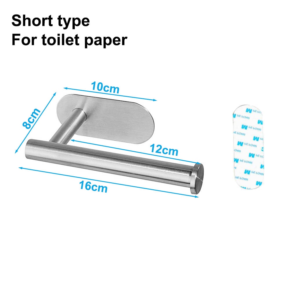 Punch-free Paper Towel Holder Stainless Steel Kitchen Under Cabinet Roll Rack Gold Black Bathroom Wall-mounted Tissue Hanger Facial Tissue Holders DailyAlertDeals silver  