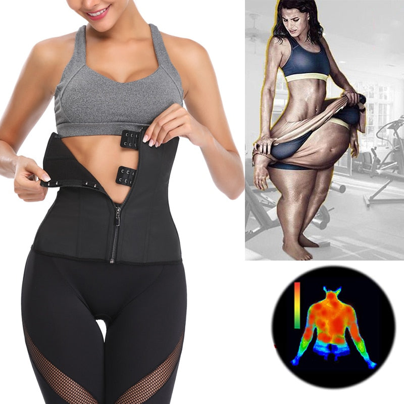Women Latex Waist Trainer Body Shaper Corsets with Zipper Cincher Corset Top Slimming Belt Black Shapers Shapewear Plus Size Women Latex Waist Trainer Body Shaper Corsets with Zipper DailyAlertDeals   