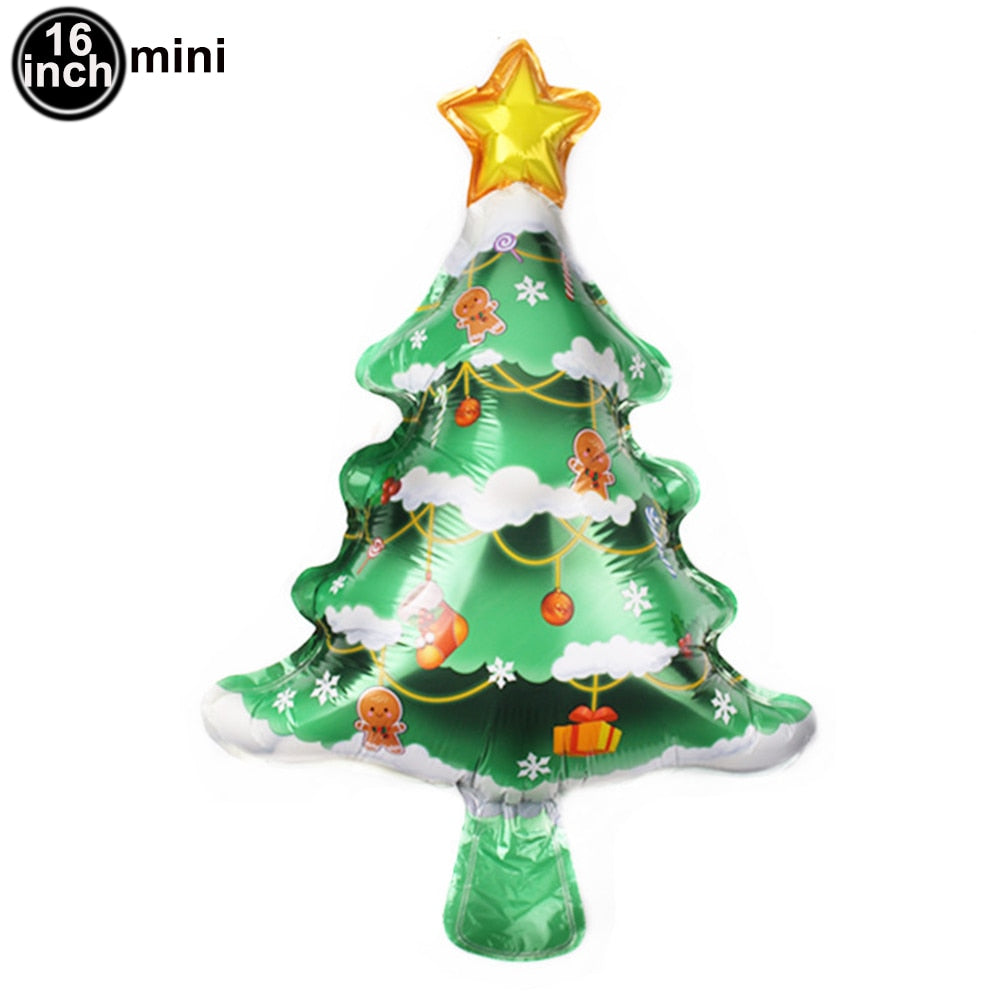 1pc Jumbo Gingerbread Man Foil Balloons Christmas Balloon Xmas Helium Foil Balloon Christmas Party Supplies New Year Decoration 0 DailyAlertDeals mini tree As pitures show 