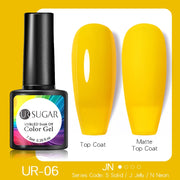 UR SUGAR 7.5ml Dark Purple Gel Nail Polish Soak Off UV LED Semi Permanent Gel Varnishes Manicure Nails Art Matte Top Coat Needed nail polish DailyAlertDeals neon 06  