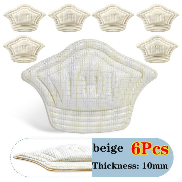 6pcs Insoles Patch Heel Pads for Sport Shoes Pain Relief Antiwear Feet Pad Adjustable Size Protector Back Sticker Cushion Insole 0 DailyAlertDeals Beige 10mm-6pcs China 