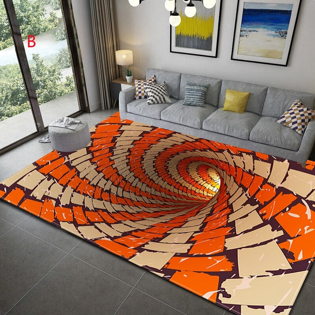 3D Vortex Illusion Carpet Entrance Door Floor Mat Abstract Geometric Optical Doormat Non-slip Floor Mat Living Room Decor Rug Carpets & Rugs DailyAlertDeals 3 50x80cm 20x31 inch 